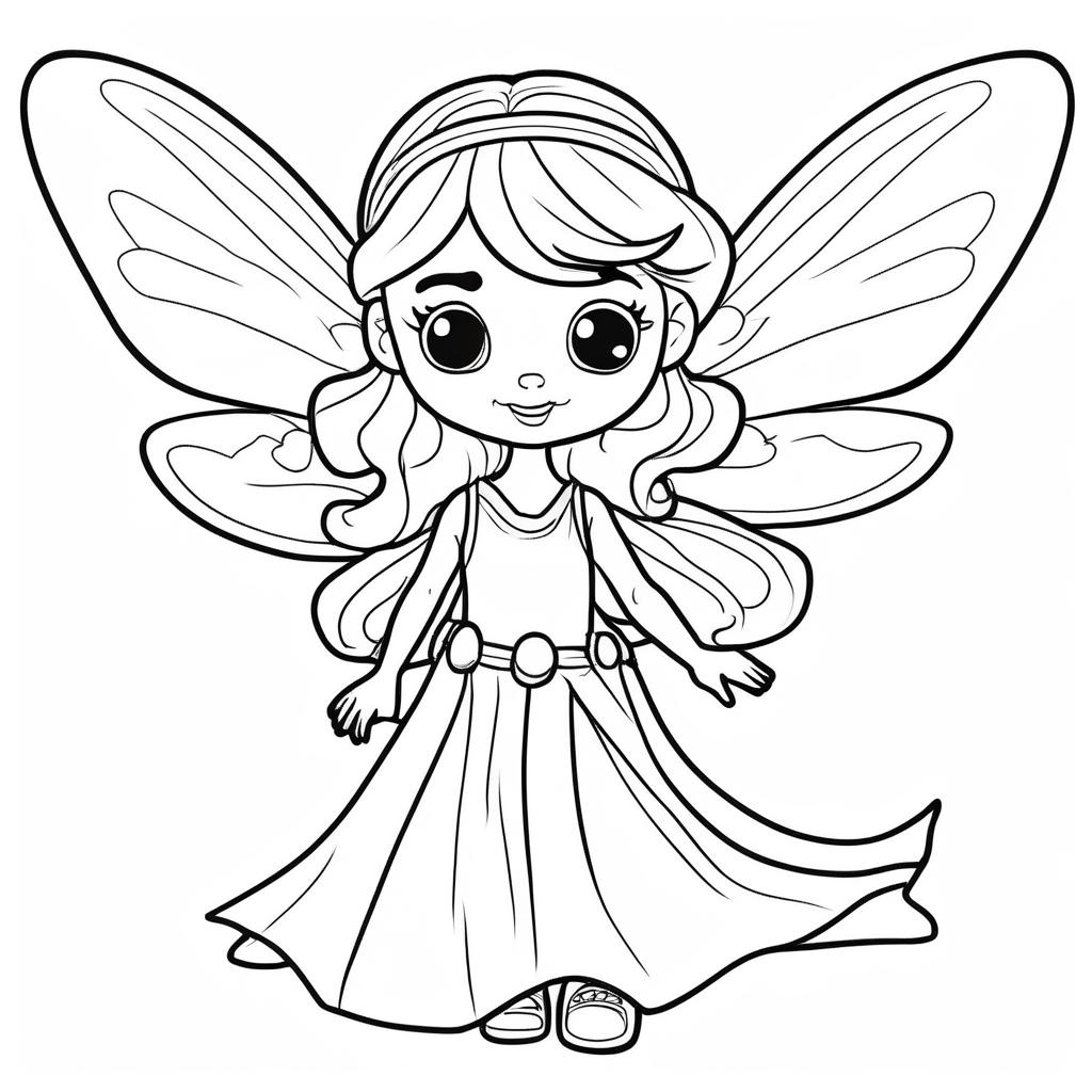 Magical Fairy Garden Coloring Page Coloring Page for Kids – Free Printable